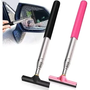Retractable Rearview Mirror Wiper Multi functional Telescopic Car Window Cleaning Brush Glass Squeegee Portable Cleaner Tool