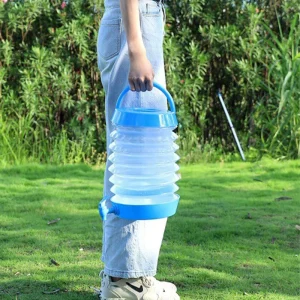 Reusable 3.5L 5.5L 7.5L 9.5L Pink Collapsible Foldable Water Bucket