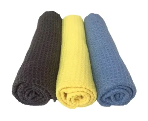 Reusable Absorbent 40x40cm Lint Free Microfiber Kitchen Towels Waffle Weave Pattern Glass Car Window Cleaning Cloths