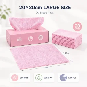 Reusable Absorbent Cleaning Cloths in Box Microfiber Rags Small Cleaning Cloth for Home Office Kitchen and Car