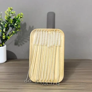 Reusable Cleaning Brush for Smoothie Drinking Travel Cups Silicone Straw Dishwasher Safe