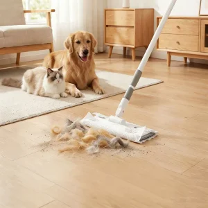 Reusable Eco-Friendly Durable Flat Dry Cloths Multi-Surface Nonwoven Fabric Stainless Steel Mops for Floor Cleaning