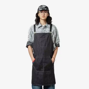 Reusable Eco-Friendly Sublimation Heavy Duty Canvas Denim Kitchen Chef Apron Pockets Customized Logo Cross Back Unisex