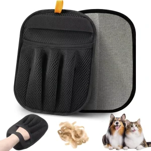 Reusable Electrostatic Pet Hair Remover Gloves Manual Style Cat & Dog Hair Removal for Couch Pet Hair Removal Lint Roller