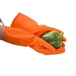 Reusable Household Cleaning Kitchen Gloves Natural Latex