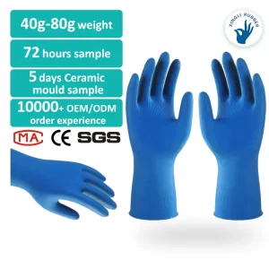 Reusable Kitchen Food Grade Waterproof Thick Colored Laundry General Use Cooking Washing Latex Gloves