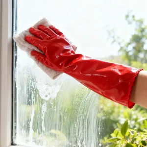 Reusable Kitchen Gloves Comfortable Household Gloves for Dishwashing Car Washing & Bathroom Scrubbing