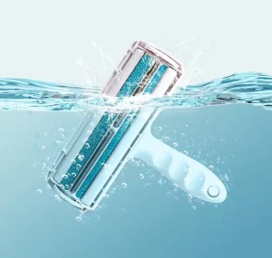 Reusable Lint Roller Brush One Click Hair Removal Washable Ergonomic Handle for Clothes Pet Fur Furniture