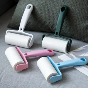 Reusable Lint Roller Replaceable Pet Hair Remover Roller with Replacement Rolls Portable Sticky Lint Roller for Clothes Bed Sofa