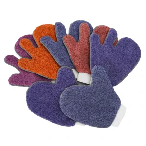 Reusable Microfiber Scrub Cleaning Gloves Durable Scratch Resistant Super Absorbent Dusting Glove for Kitchen Household Cleaning