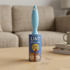 Reusable Mini Pocket Lint Roller for Pets (Paper Material Manual Use) Portable Zipper Bag Design