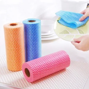 Reusable Nonwoven Polyester Viscose Kitchen & Bathroom Wipes Chux Spunlace Quick Dry Soft Multipurpose Cleaning Cloth