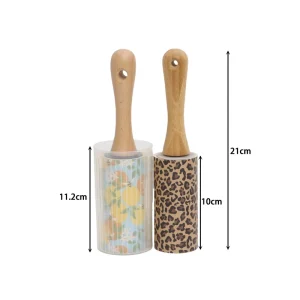 Reusable PP Material Lint Roller with Long Handle 10cm Width 84g Lightweight Lint Remover for Pet Hair