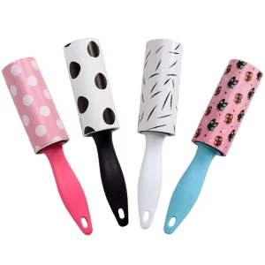 Reusable Pet Hair Roller Animal Fur Removal Tool Tear Paper Refill Pet Fur Remover Lint Roller for Clothes Furniture