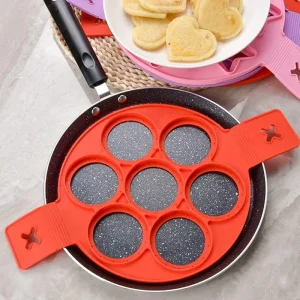 Reusable Round Silicone Pancake and Fried Egg Mold
