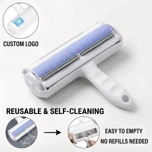 Reusable Self Cleaning Pet Hair Remover Roller Portable Lint Roller for Cat and Dog Fur Professional Carpet and Sofa Grooming Tool