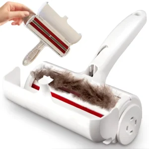 Reusable Self Cleaning Plastic Cat Fur Remover Roller Lint & Pet Hair Brush with Ears for Professional Grooming
