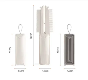 Reusable Travel Lint Roller Brush Portable Pocket Pet Fur Brush Comb Dog Cat Hair Remover with Self Cleaning