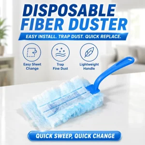 Reusable Washable Microfiber Static Duster Wand for Furniture Car Interior Window Sill and Air Vent Dust Cleaning