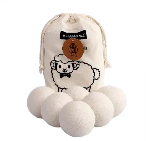 Reusable and Organic for Baby Clothes and Laundry Anti Wrinkle 7-7.5CM Drying Softener Grey Wool Dryer Balls for Dryer Macihne
