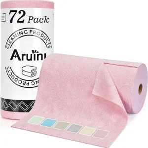 Reusable and Washable Microfiber Multi-Purpose Cleaning Cloth Tear-Away Roll for Easy Use