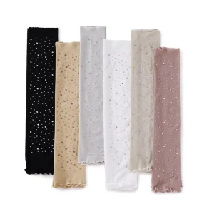 Rhinestone Muslim Arm Sleeves Oversleeve Islamic Sleeves Arm Cover Modest Sunscreen Soft and Stretch Sleeve