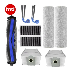 Robot Vacuum Accessories Combo Kit Main Roller Side Brush Carbon Hepa Filter Dust Bag Roller Mop for Ecovacs Deebot X9 X9 Pro