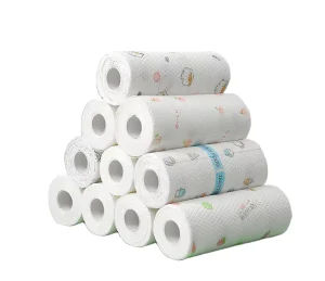 Rolled Disposable Rag Multi functional Dishwashing Cloth Household Kitchen Absorbent Cleaning Cloth Non woven Lazy Rag