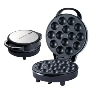 Roller Machine 14-Hole Quail Egg Meatball Shrimp Squid Steamer Non-Stick Pan Deep Hamburger Electric Pan
