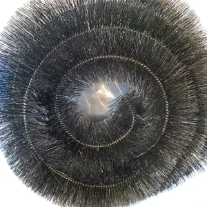 Roof Sink Anti Clogging Brush Groove Cleaning Brush Dust Removal Pipe Cleaning Filter Brush Stainless Steel Handle Tool