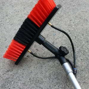 Roof Solar Panel Cleaning Water Fed Brush Kit With Aluminum Telescopic Pole for Window Car Clean