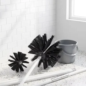 Rotary Chimney Sweeping Kit Nylon Bristle Chimney Cleaner with Stainless Steel Rods Factory Duct Cleaning Brush
