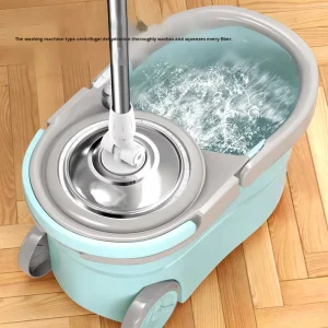 Rotary Mop Hand Free Household One Step Cleaning Bucket Manual Wringing Floor Mopping Tool Lazy Person’s Mop