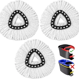 Rotary Mop Replacement Head Compatible O-Cedar EasyWring 3 Pack Washable Microfiber
