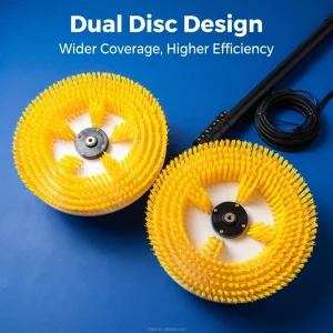 Rotary Solar Panel Cleaning Brush Manual Telescopic Double Head Tool Eco Friendly Aluminum Alloy for Aluminum Plastic