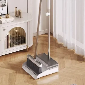 Rotatable Broom and Dustpan Set Home Office Clean Handle Folding Brooms and Dustpans