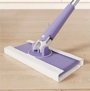 Rotatable Clip on Mini Flat Mop Multifunctional Hands Free Mop for Cloths and Disposable Towels Household Cleaning