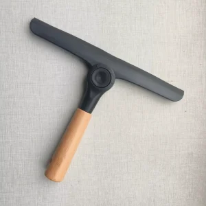 Rotating Blade All Purpose Silicon Squeegee with Bamboo Handle