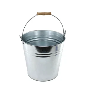 Round Metal Decorative Bucket Galvanized Steel Garden Bucket