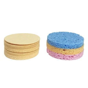 Round Scrub Cellulose Non Scratch Cleaning Soft Washing Scrubbers Kitchen Compressed Sponge Kitchen Sponge