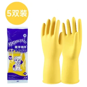 Rubber Gloves Waterproof Cleaning Thickened Household Kitchen Women Washing Dishes Laundry Chores