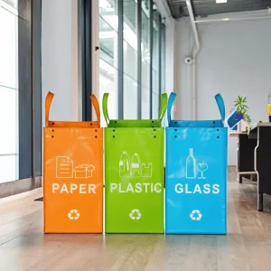 Rubbish Bin Bags Separate Waste Collection Bin Waste Bins Outdoor Camping Recycled Trash Can Storage Recycle Plastic Garbage Can