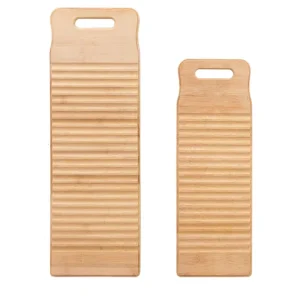 Rustic Old Fashioned Washboard Anti slip Clothes Cleaning Board Manual Clothes Washing Tool Natural Bamboo Scrub Board