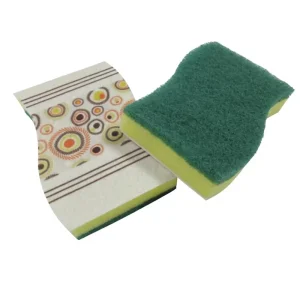 S Shapes Three Layers Multifunction Sponges for Dishes Cleaning Dishwashing Sponge Wash Dish Kitchen Scrubber Sponge