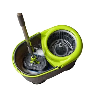 SCM 07H Magic Mop Handle Steel Spinning Dual drive Self Wringer Floor Mop Bucket Set 360 Degree Rotating Rectangle