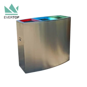 SD 40A 178L Stylish 3 Stream Recyclable Outdoor Waste Bins 3 in 1 Dustbin 3 Compartment Recycling Bin Trash Can for Recycling