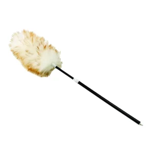 SETBEST 60206 45″ Genuine Sheepskin Car Home Cleaning Brush Telescopic Adjustable Handle Ellipse Head Durable Flexible Duster