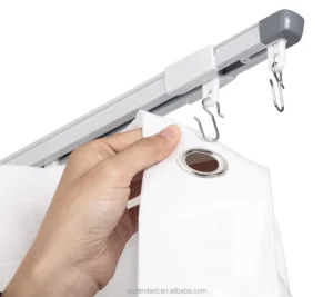STANDARD Modern DIY Retractable Curtain Track Rail Aluminum Eco Friendly Convenient Custom Length Living Room