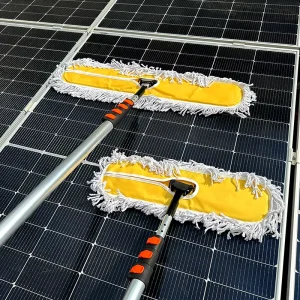 SUNNOVA T1 Adjustable Telescopic Solar Panel Cleaner Dry Water Cleaning Manual Wash Pole for Dusty Areas Agrivoltaic Systems
