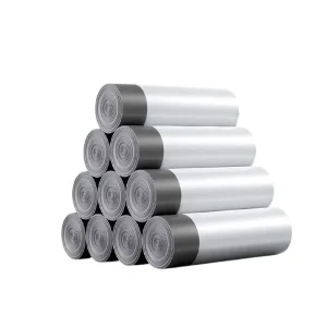 SUNTON Disposable Full Biodegrade Drawstring Trash Bags 10 Gallons 15 Lbs Load Regular HDPE Silk Screen Printed